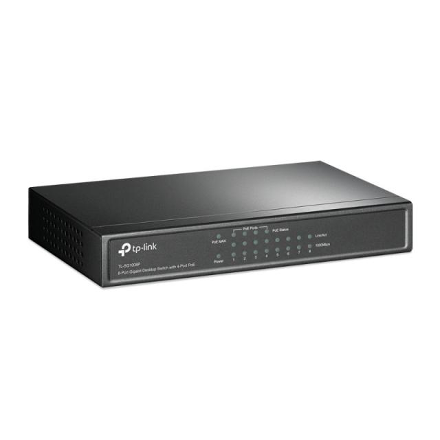 TP-Link - TL-SG1008P Gestionado Gigabit Ethernet (10/100/1000) Energía sobre Ethernet (PoE) Gris