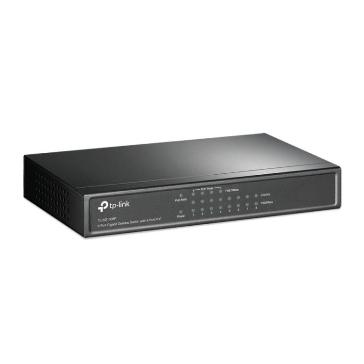 TP-Link - TL-SG1008P Gestionado Gigabit Ethernet (10/100/1000) Energía sobre Ethernet (PoE) Gris