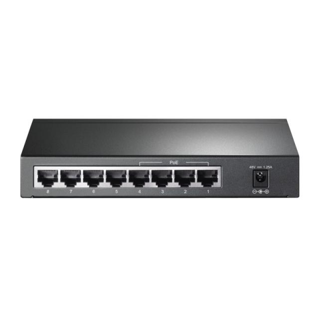 TP-Link - TL-SG1008P Gestionado Gigabit Ethernet (10/100/1000) Energía sobre Ethernet (PoE) Gris