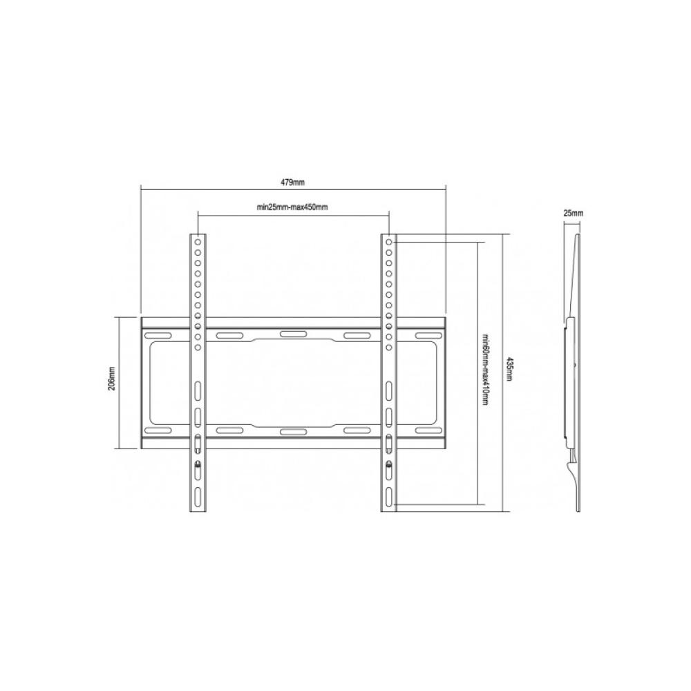 Equip - 650310 soporte para TV 139,7 cm (55") Negro