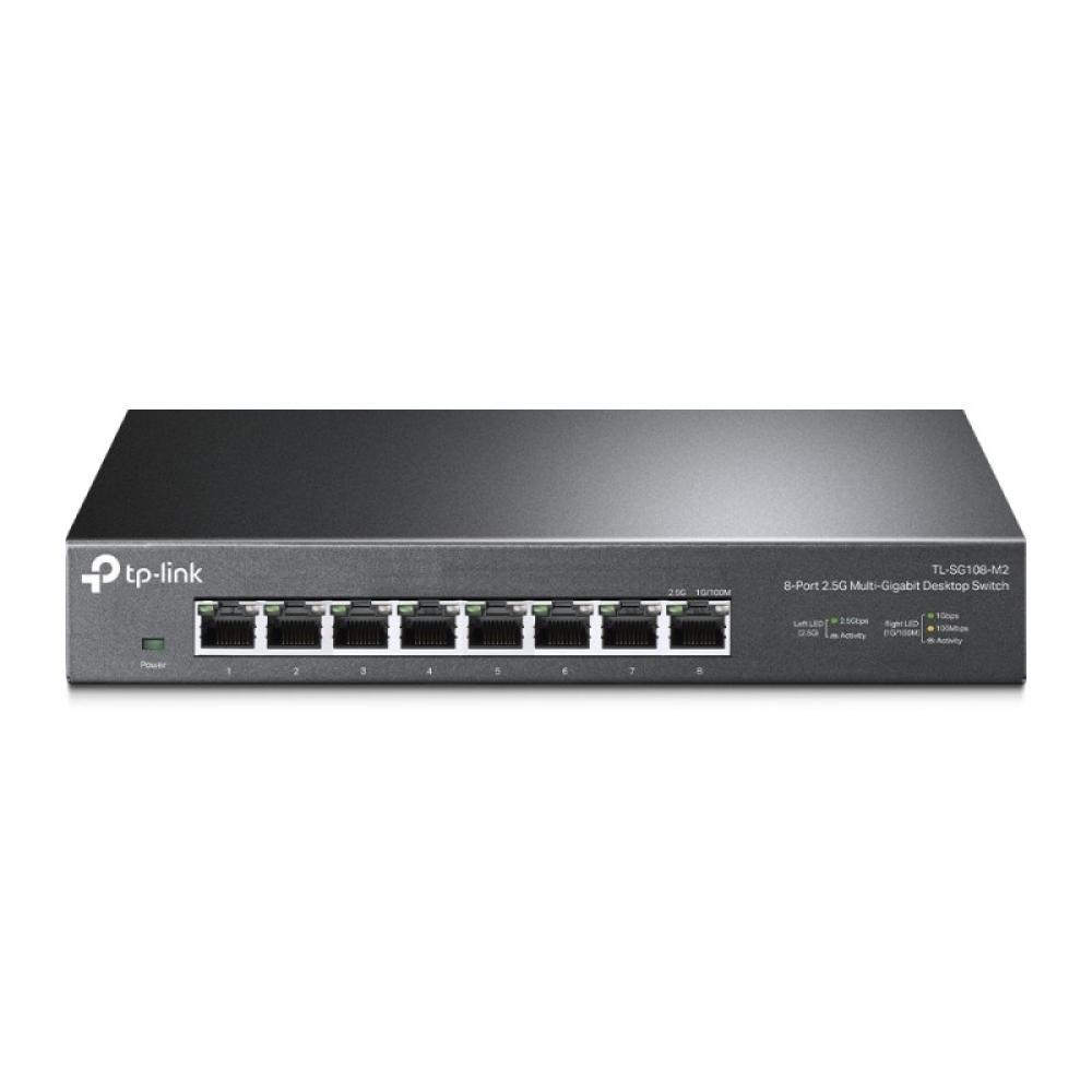 TP-Link - TL-SG108-M2 switch No administrado 2.5G Ethernet (100/1000/2500) Negro