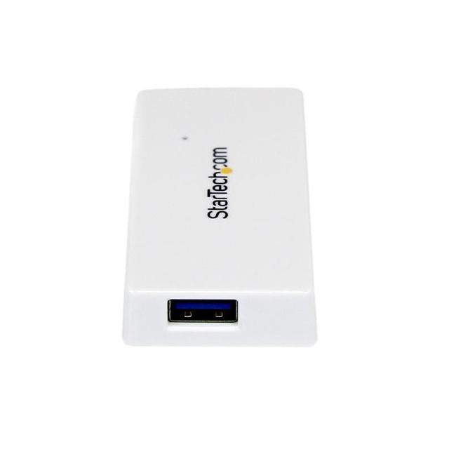 StarTech.com - Adaptador Concentrador Hub Ladrón USB 3.0 (5Gbps) Super Speed para Laptop de 4 Puertos Salidas - Blanco