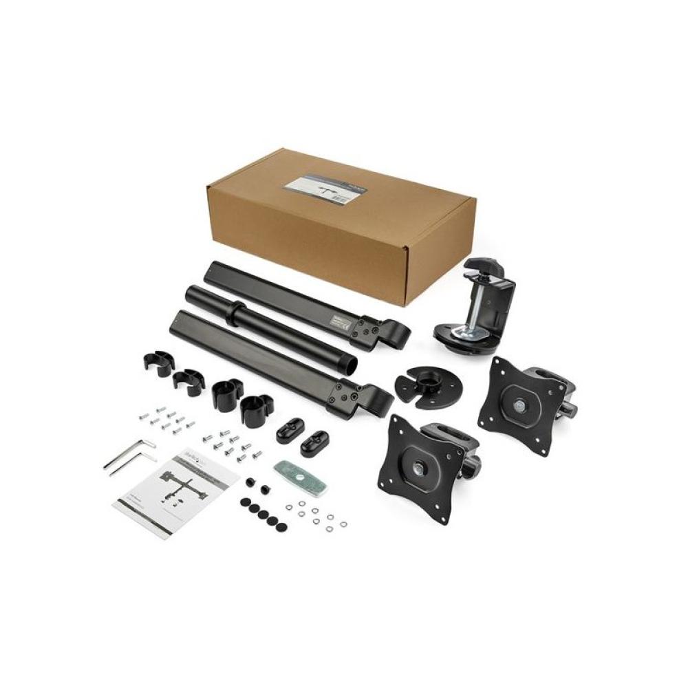 StarTech.com - Brazo para Escritorio de Dos Monitores - con Barra Horizontal - Soporte de Mordaza/Ojal para Escritorio