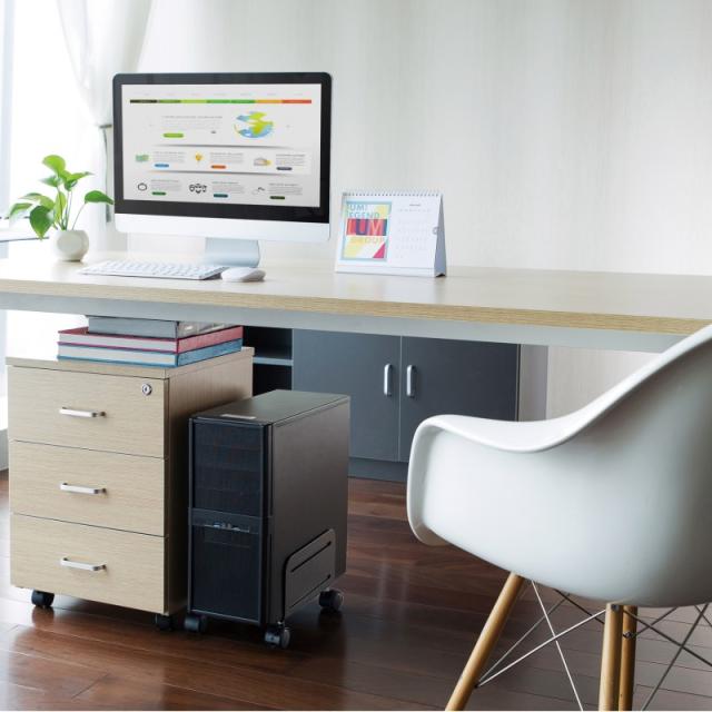 Ewent - EW1291 soporte de CPU Carro para equipo informático Negro