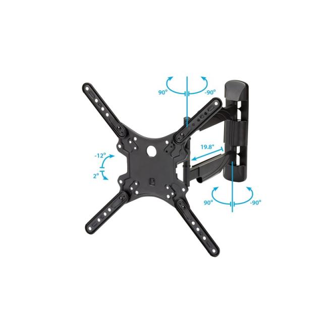 StarTech.com - Soporte de Pared para TV de Movimiento Completo - Pantallas VESA de 32"-55" (35kg) - Soporte Universal para Panta
