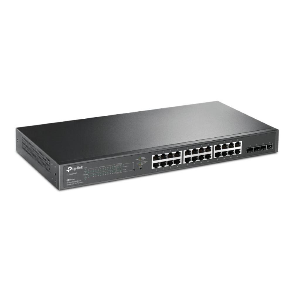 TP-Link - JetStream TL-SG2428P switch Gestionado L2/L2+ Gigabit Ethernet (10/100/1000) Energía sobre Ethernet (PoE) 1U Negro