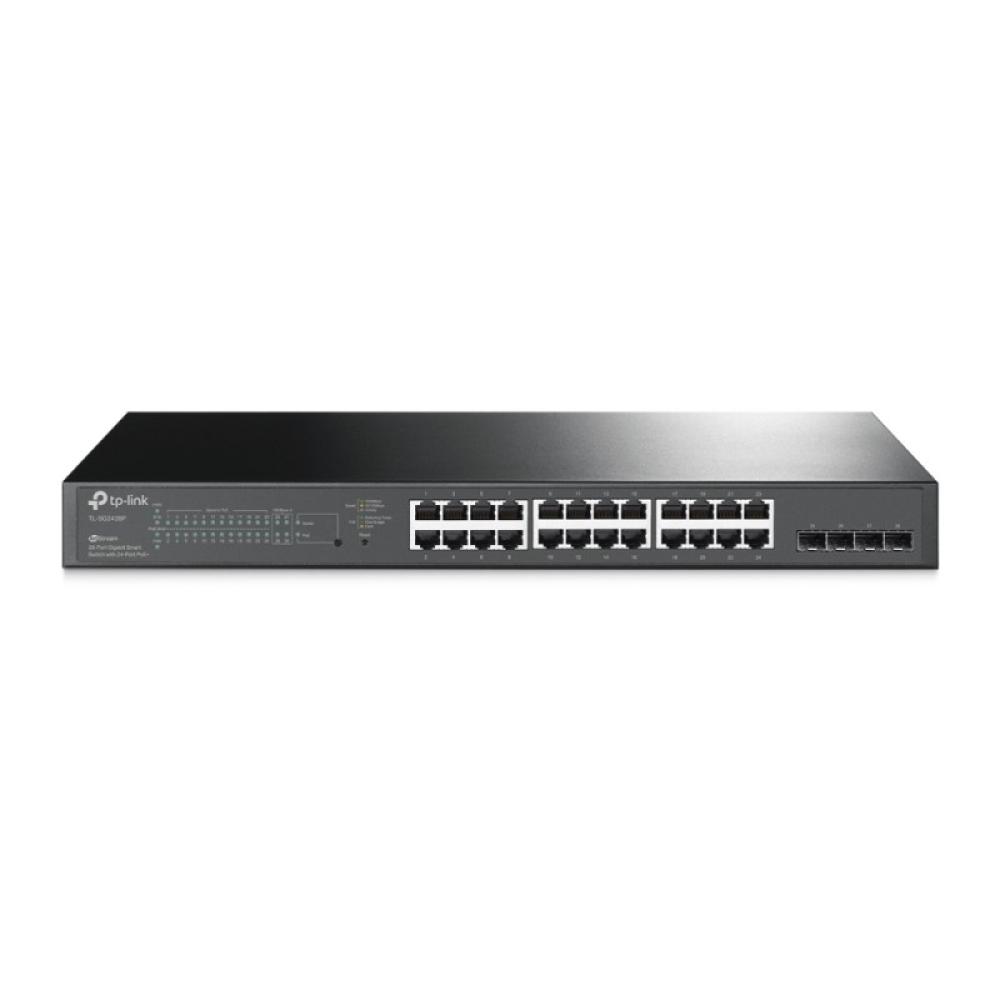 TP-Link - JetStream TL-SG2428P switch Gestionado L2/L2+ Gigabit Ethernet (10/100/1000) Energía sobre Ethernet (PoE) 1U Negro
