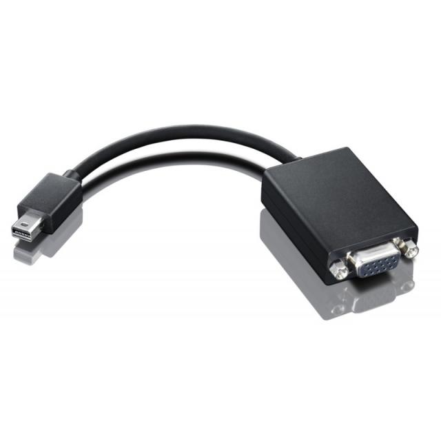 Lenovo - 0A36536 adaptador de cable de vídeo VGA (D-Sub) Mini DisplayPort Negro
