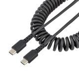 StarTech.com - Cable de 1m de Carga USB C a USB C, Cable USB Tipo C Rizado de Carga Rápida y Servicio Pesado, Cable USB 2.0 USBC