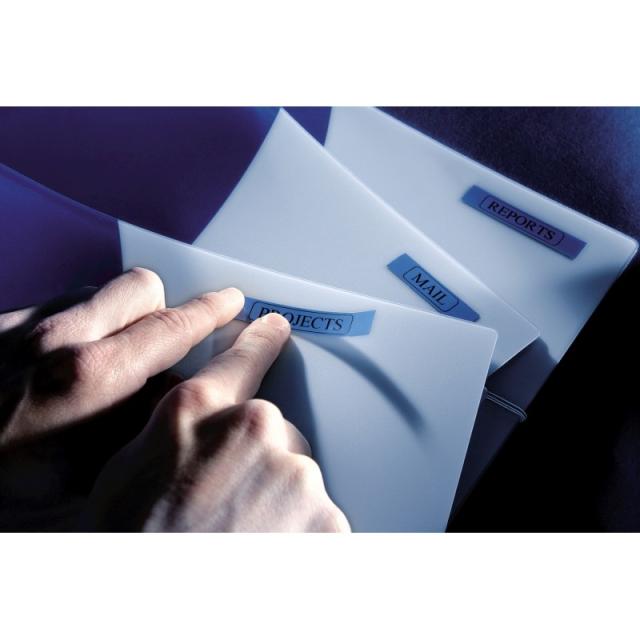 DYMO - D1 - Etiquetas estándar - Negro sobre azul - 19mm x 7m