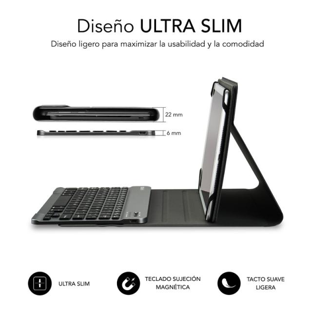 SUBBLIM - Funda con Teclado KEYTAB PRO BLUETOOTH 10,1" Grey