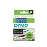 DYMO - D1 - Etiquetas estándar - Negro sobre azul - 19mm x 7m