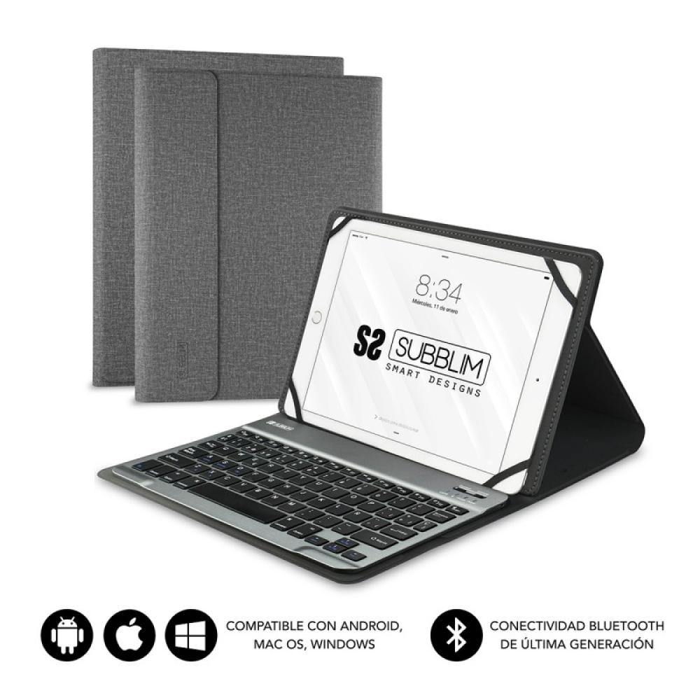SUBBLIM - Funda con Teclado KEYTAB PRO BLUETOOTH 10,1" Grey