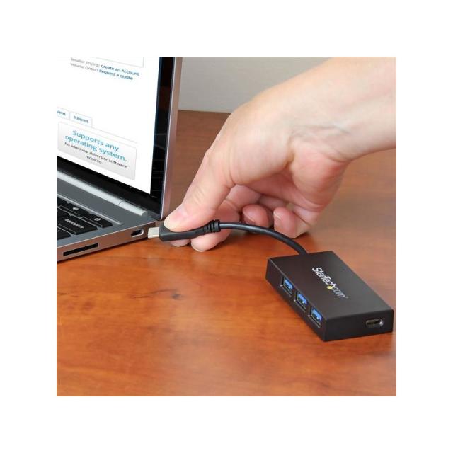 StarTech.com - Concentrador USB 3.0 (5Gbps) de 4 Puertos - USB-C a 1x USB-C y 3x USB-A