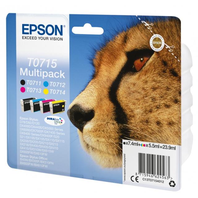 Epson - Multipack T0715 4 colores (etiqueta RF)