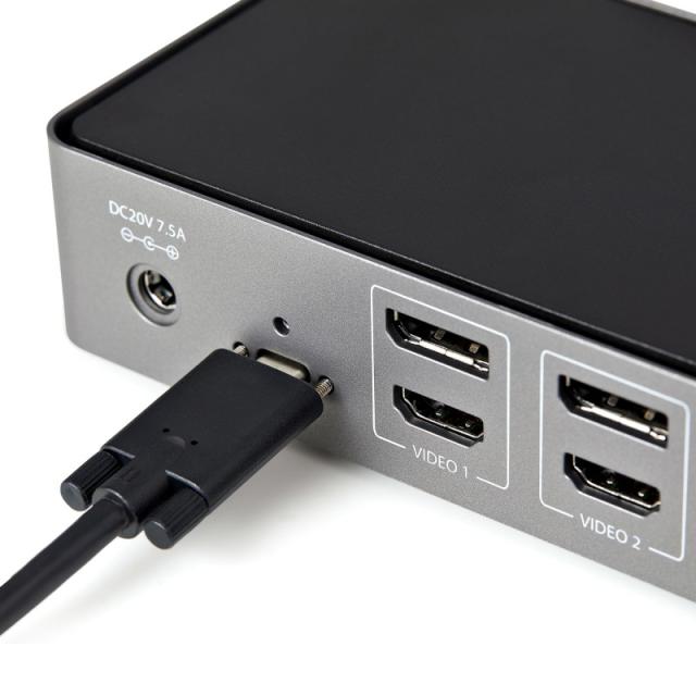 StarTech.com - Docking Station USB-C y USB-A 10Gb - Replicador de Puertos Híbrido Universal para 3 Monitores DisplayPort y HDMI