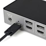 StarTech.com - Docking Station USB-C y USB-A 10Gb - Replicador de Puertos Híbrido Universal para 3 Monitores DisplayPort y HDMI