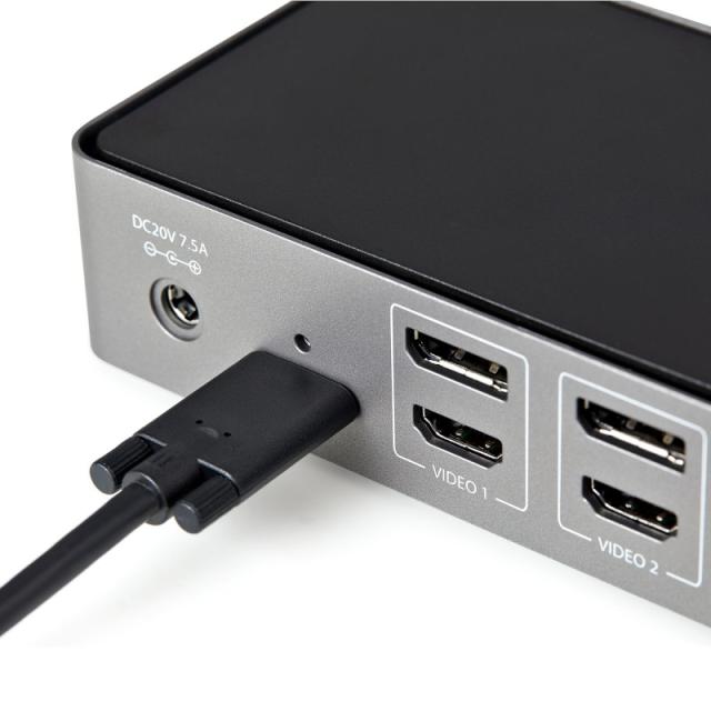 StarTech.com - Docking Station USB-C y USB-A 10Gb - Replicador de Puertos Híbrido Universal para 3 Monitores DisplayPort y HDMI