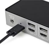 StarTech.com - Docking Station USB-C y USB-A 10Gb - Replicador de Puertos Híbrido Universal para 3 Monitores DisplayPort y HDMI