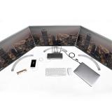 StarTech.com - Docking Station USB-C y USB-A 10Gb - Replicador de Puertos Híbrido Universal para 3 Monitores DisplayPort y HDMI