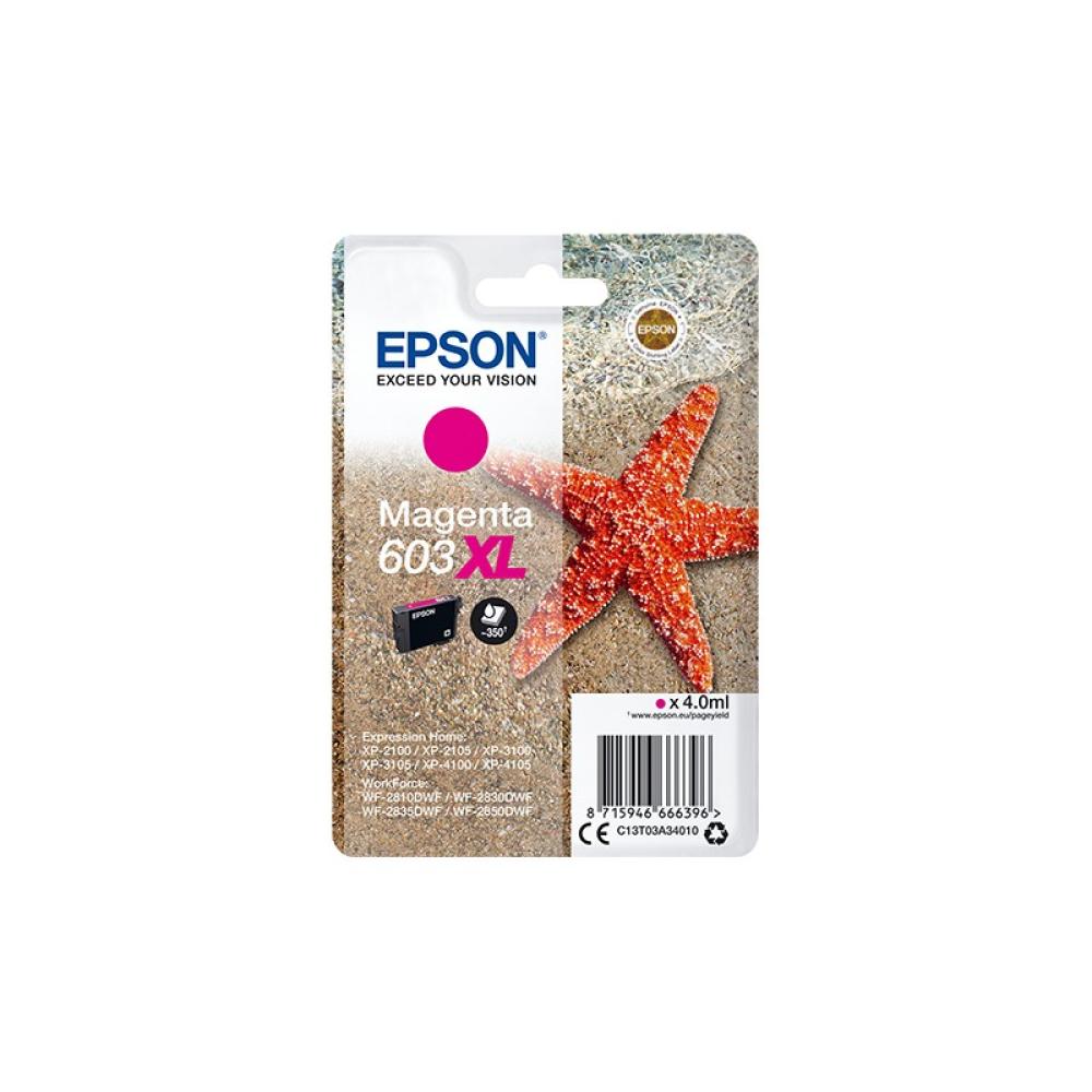 Epson - Singlepack Magenta 603XL Ink - C13T03A34020