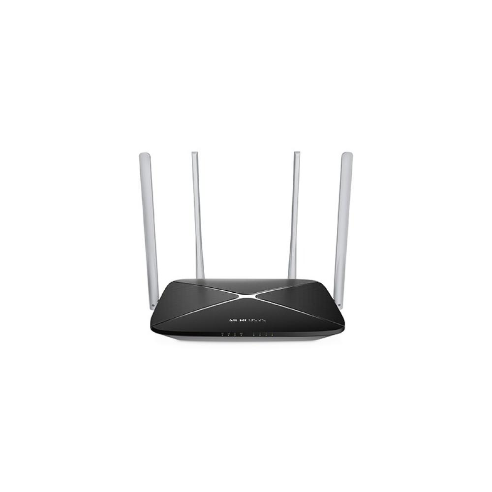 Mercusys - AC12 router inalámbrico Ethernet rápido Doble banda (2,4 GHz / 5 GHz) Negro