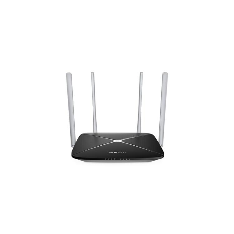 Mercusys - AC12 router inalámbrico Ethernet rápido Doble banda (2,4 GHz / 5 GHz) Negro
