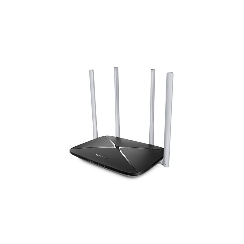 Mercusys - AC12 router inalámbrico Ethernet rápido Doble banda (2,4 GHz / 5 GHz) Negro