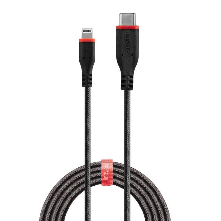 Lindy - 31286 cable de conector Lightning 1 m Negro