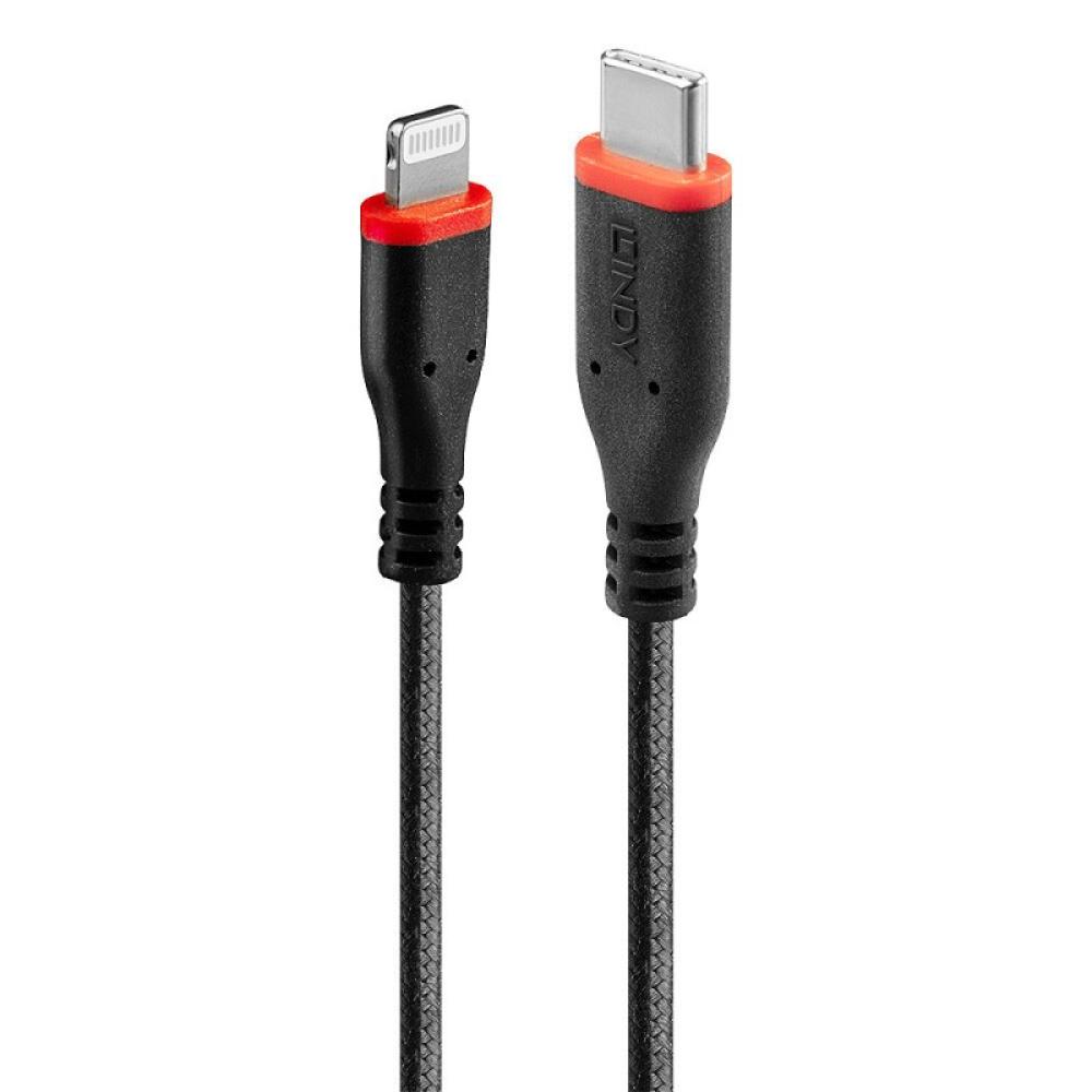 Lindy - 31286 cable de conector Lightning 1 m Negro