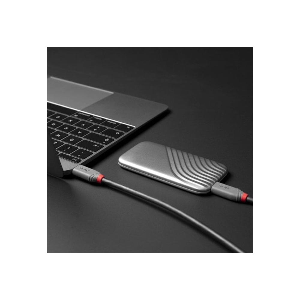 Lindy - 36947 cable USB 0,8 m USB4 Gen 3x2 USB C Negro