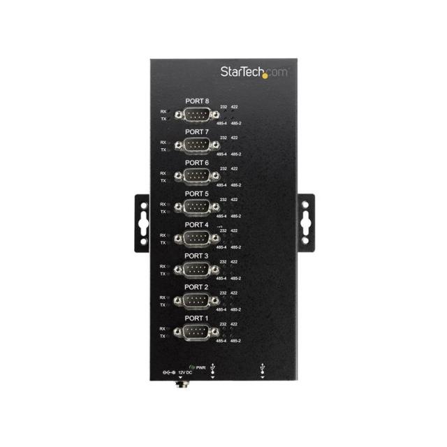 StarTech.com - Adaptador Hub Serie de 8 Puertos USB a RS232/RS485/RS422 - Ladrón Industrial Convertidor USB 2.0 a DB9 Serial - I