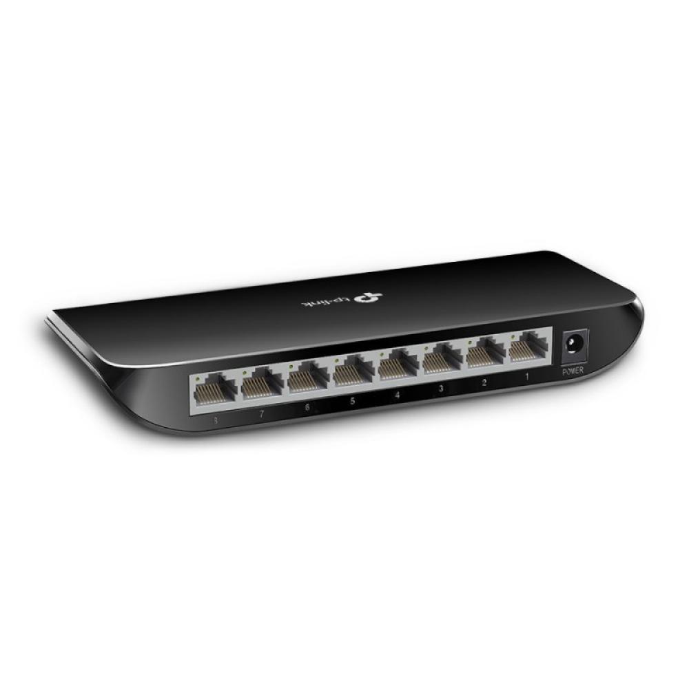 TP-Link - TL-SG1008D switch No administrado Gigabit Ethernet (10/100/1000) Negro