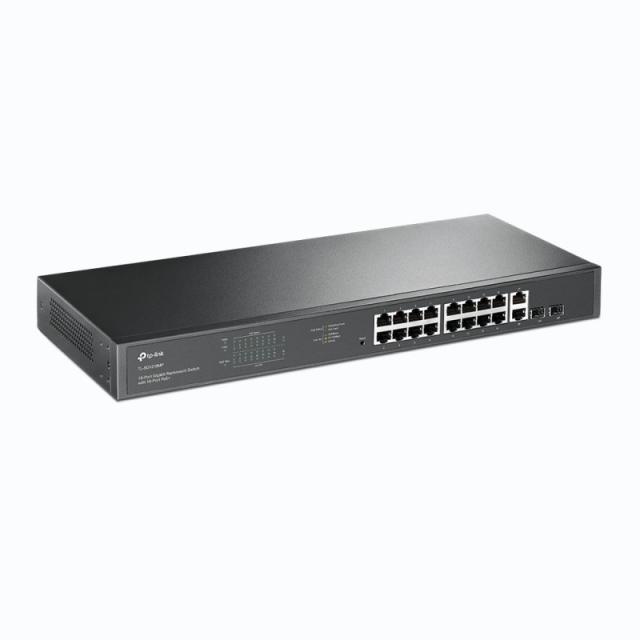 TP-Link - TL-SG1218MP switch No administrado Gigabit Ethernet (10/100/1000) Energía sobre Ethernet (PoE) 1U Negro