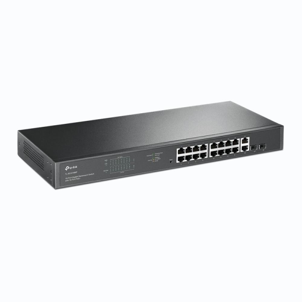 TP-Link - TL-SG1218MP switch No administrado Gigabit Ethernet (10/100/1000) Energía sobre Ethernet (PoE) 1U Negro