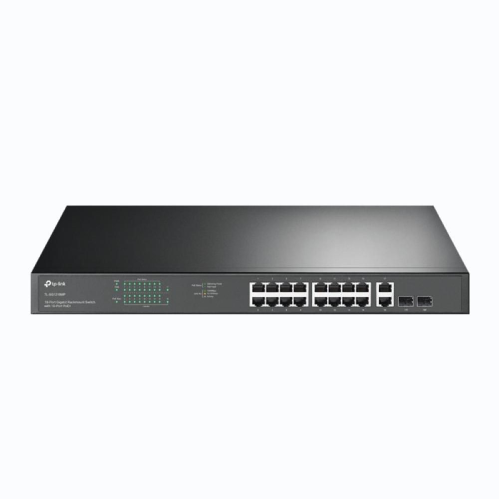 TP-Link - TL-SG1218MP switch No administrado Gigabit Ethernet (10/100/1000) Energía sobre Ethernet (PoE) 1U Negro