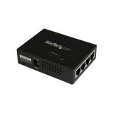 StarTech.com - Inyector de Alimentación PoE Power over Ethernet Midspan 4 Puertos Gigabit RJ45 de Pared - 802.3 at af