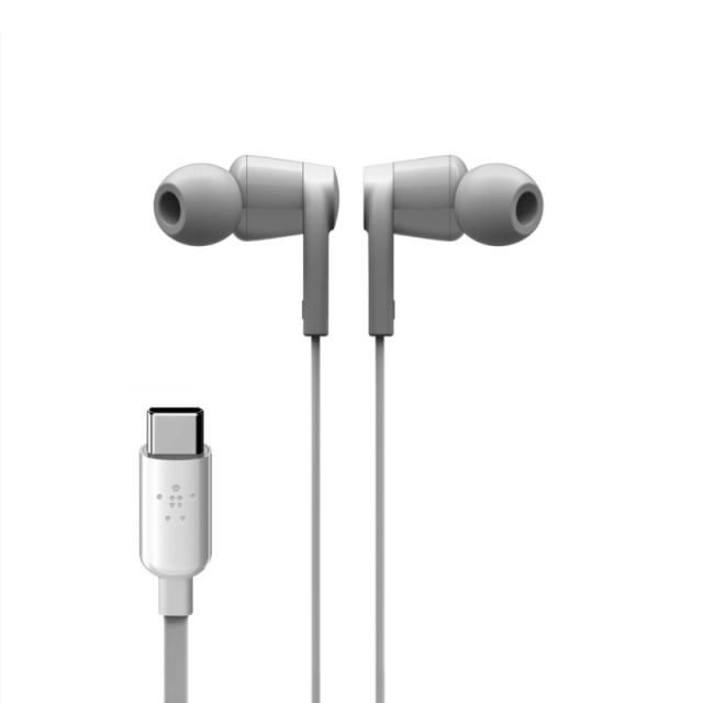 Belkin - ROCKSTAR Auriculares Alámbrico Dentro de oído Llamadas/Música USB Tipo C Blanco