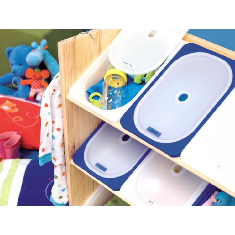 DYMO - D1 - Etiquetas estándar - Negro sobre azul - 12mm x 7m