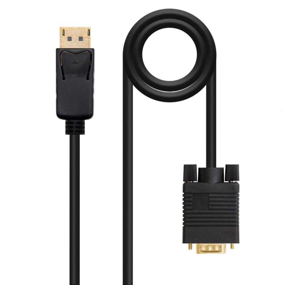 Nanocable - Cable conversor DISPLAYPORT a VGA, DP/M - VGA/M, Negro, 2.0 M