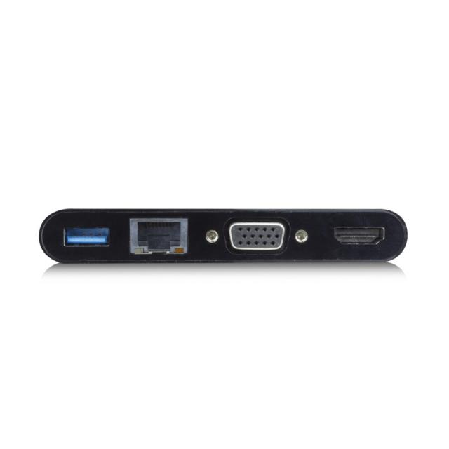 Ewent - EW9827 base para portátil y replicador de puertos USB 3.2 Gen 1 (3.1 Gen 1) Type-C Negro