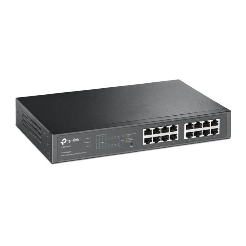 TP-Link - TL-SG1016PE Gestionado L2 Gigabit Ethernet (10/100/1000) Energía sobre Ethernet (PoE) 1U Negro
