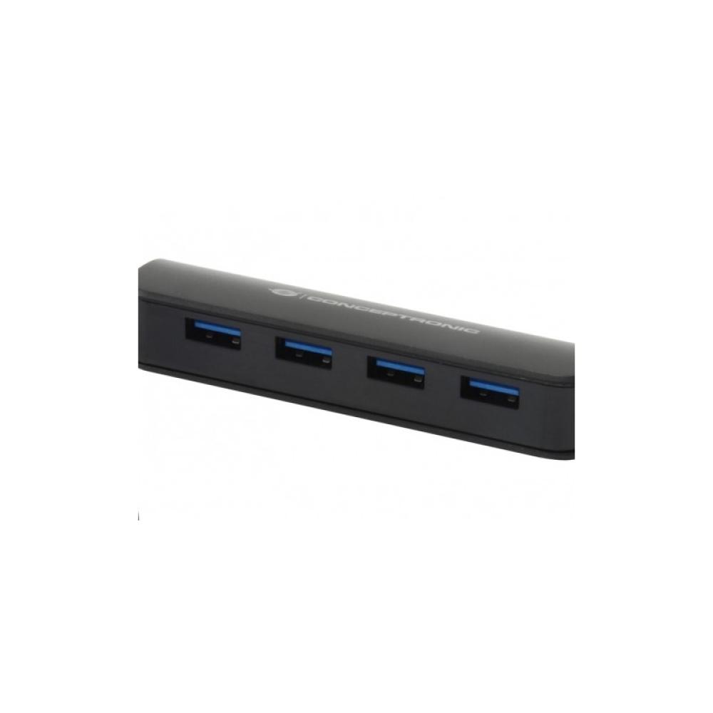 Conceptronic - C4PUSB3 USB 3.2 Gen 1 (3.1 Gen 1) Type-A 4800 Mbit/s Negro