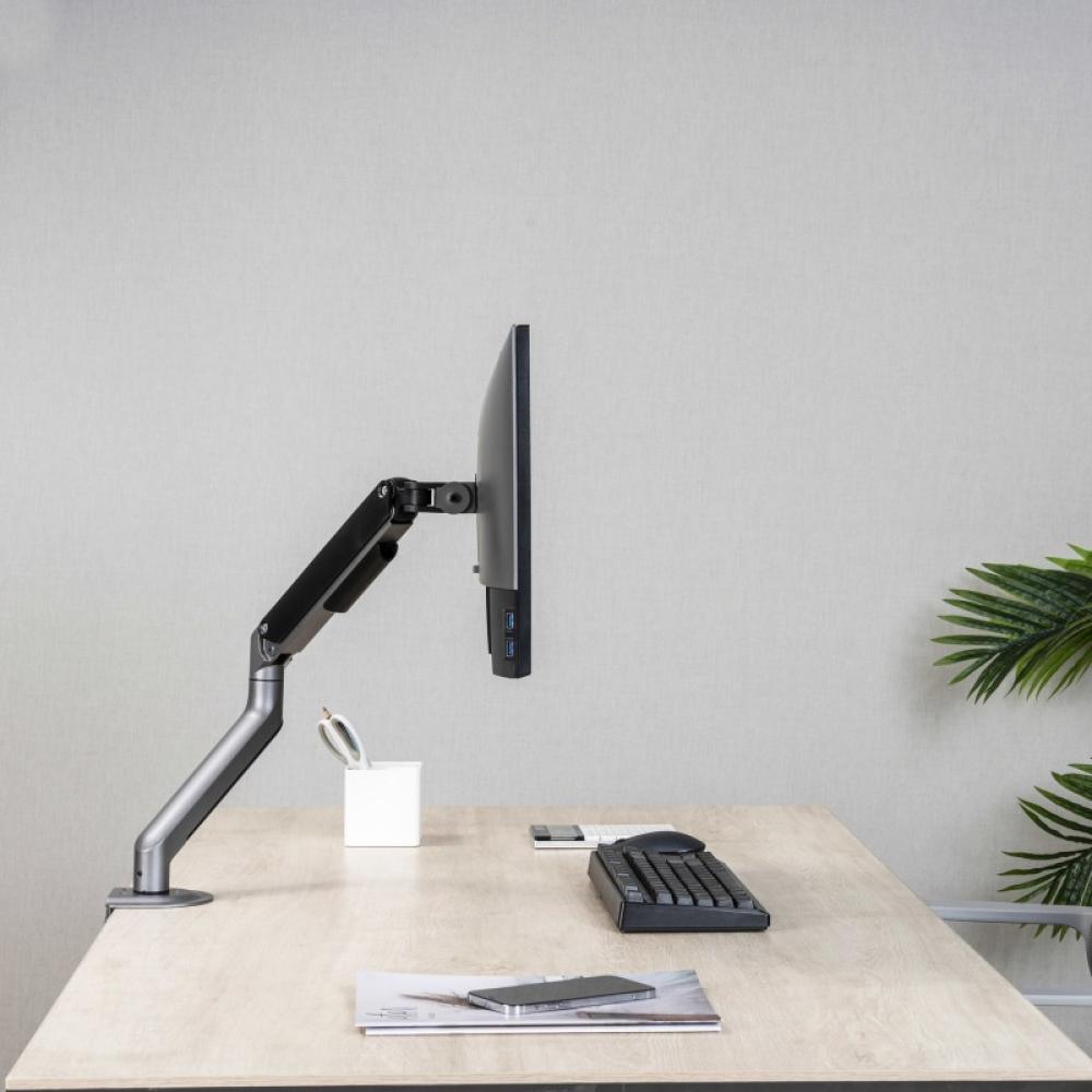 TooQ - DB4032TNR-G soporte para monitor 81,3 cm (32") Abrazadera/Atornillado Negro