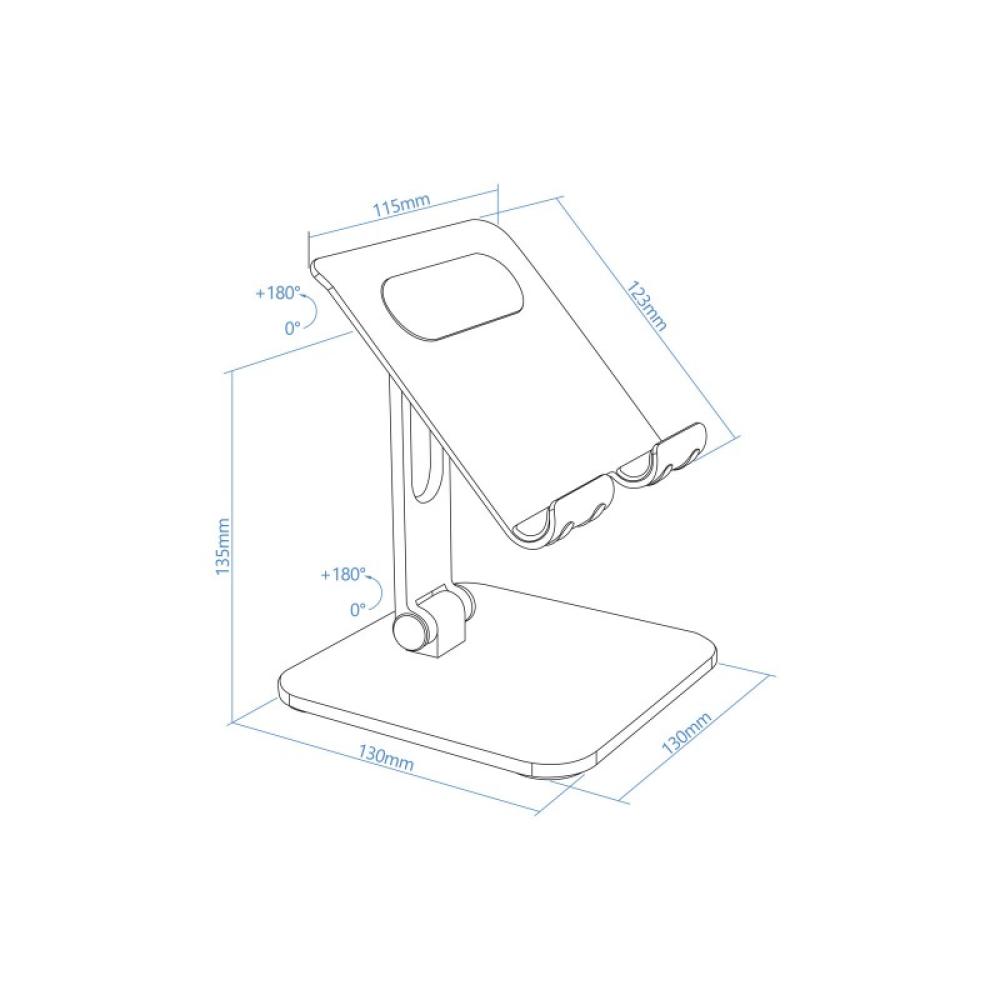 TooQ - PH-HERMES-NOCHE soporte Soporte pasivo Teléfono móvil/smartphone, Tablet/UMPC Negro