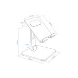 TooQ - PH-HERMES-NOCHE soporte Soporte pasivo Teléfono móvil/smartphone, Tablet/UMPC Negro