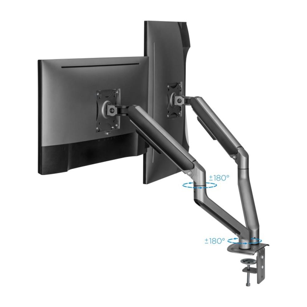 TooQ - DB4132TNR-G soporte para monitor 81,3 cm (32") Abrazadera/Atornillado Negro
