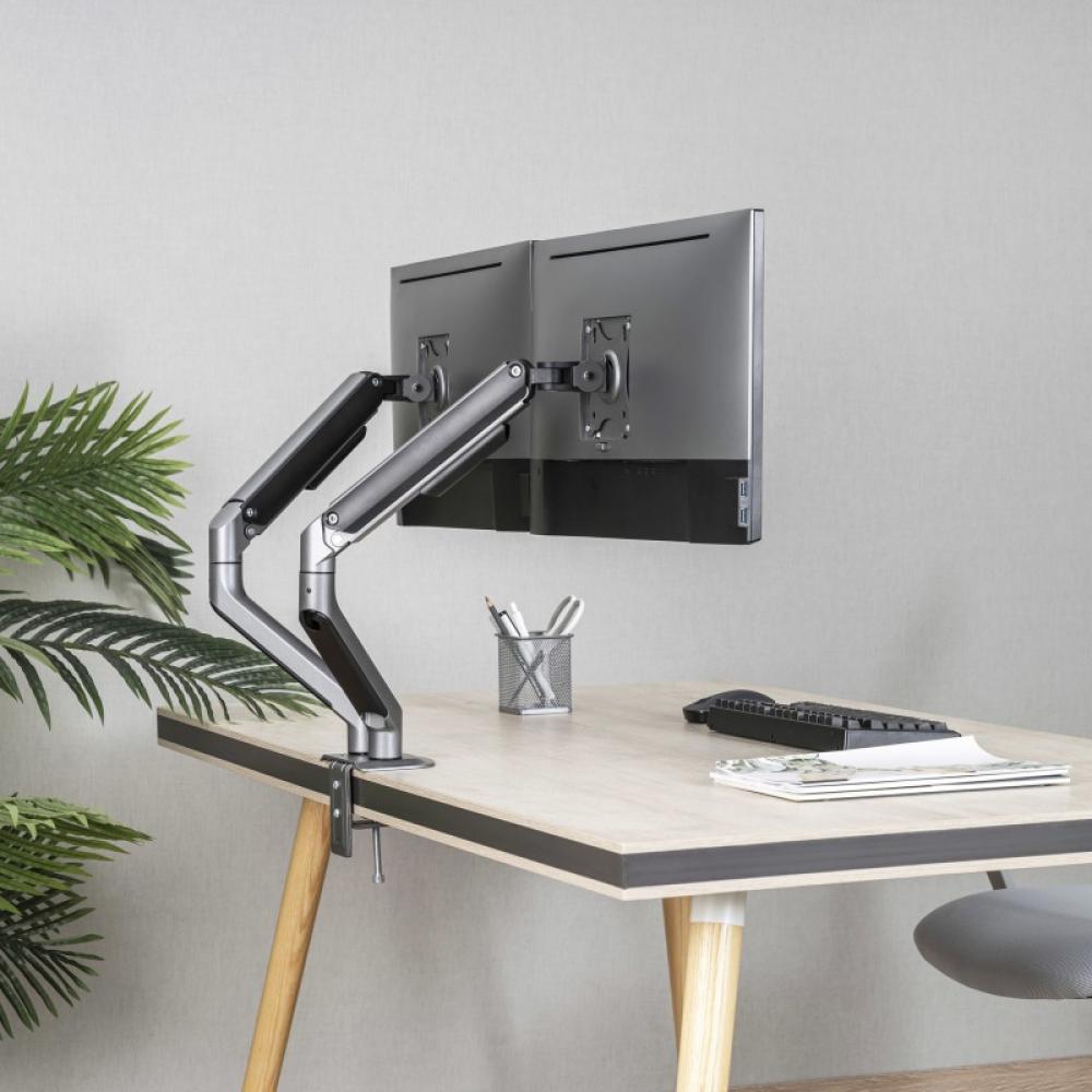 TooQ - DB4132TNR-G soporte para monitor 81,3 cm (32") Abrazadera/Atornillado Negro