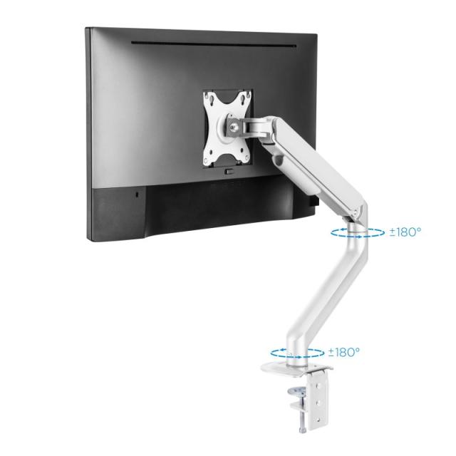 TooQ - DB4032TNR-W soporte para monitor 81,3 cm (32") Abrazadera/Atornillado Blanco