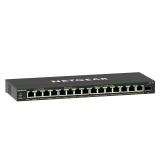 NETGEAR - GS316EP-100PES switch Gestionado Gigabit Ethernet (10/100/1000) Energía sobre Ethernet (PoE) Negro